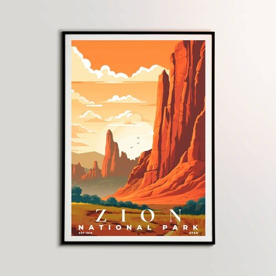 Zion National Park Poster, Travel Art, Office Poster, Home Decor | S3 - image2
